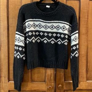 Black and White Patterned Sweater
